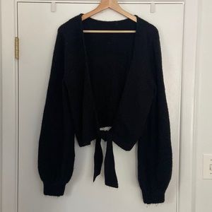 Abercrombie wrap top sweater size L